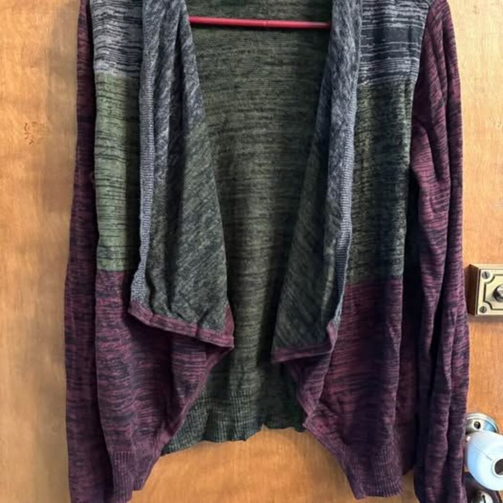 Orvis Slouch Long Sleeve Sweater Purple/Maroon/Green Heather Size XS
